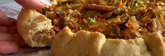 Галета с мясным хлебом и капустой