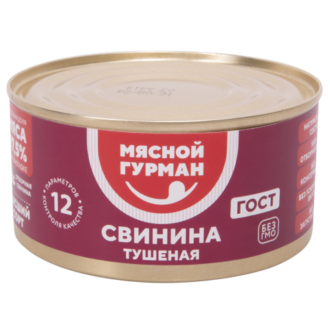 Свинина тушёная высший сорт ГОСТ, 325 гр.