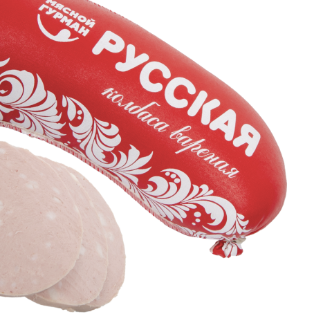 Колбаса варёная «Русская» в текстильной оболочке